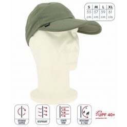 Czapka przeciwdeszczowa Élémenterre Ibis. Zielone czapki z daszkiem Elementerre, na lato, bez wzorów, z materiału. Za 124.00 zł.