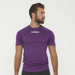 Koszulka treningowa multisportowa LIPSIA fioletowa. Fioletowe t-shirty sportowe Legea, bez wzorów, bez ramiączek, na fitness i siłownię. Za 60.00 zł.