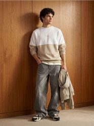 Bluza crewneck z domieszką bawełny - biały. Białe bluzy bez kaptura Sinsay, l, bez wzorów, z bawełny, bez kaptura. Za 49.99 zł.