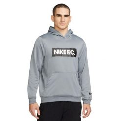 Męska Bluza Z Kapturem DF FC Libero. Szare bluzy z kapturem Nike, l, bez wzorów, z materiału, z kapturem. Za 225.99 zł.