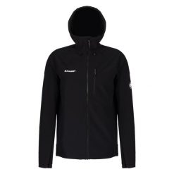 Kurtka softshell męska Mammut Ultimate Comfort SO. Czarne kurtki Mammut, m, bez wzorów, z softshellu, bez kaptura. Za 1,165.00 zł.