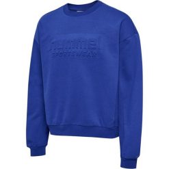 Bluza Hummel Boxy Logo. Niebieskie bluzy bez kaptura Hummel, xl, bez wzorów, z kauczuku, bez kaptura. Za 299.00 zł.
