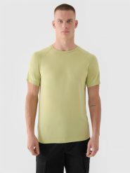 4F T-shirt bezszwowy regular męski 4F x Robert Lewandowski - zielony L/XL. Zielone t-shirty 4F, l, bez wzorów, z dzianiny, bez kołnierzyka, bez ramiączek. W wyprzedaży za 79.99 zł.