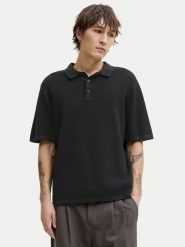 Jack & Jones Sweter George 12268281 Czarny Relaxed Fit. Czarne swetry rozpinane Jack & Jones, m, bez wzorów, z bawełny, bez kołnierzyka, bez ramiączek. Za 129.99 zł.