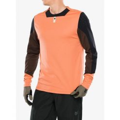 Bluza rowerowa męska Fox Defend LS Jersey. Brązowe bluzy FOX, m, bez wzorów, z jersey, bez kaptura. Za 312.39 zł.