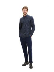 Tom Tailor Koszula - Slim fit - w kolorze granatowym rozmiar: L. Niebieskie koszule Tom Tailor, l, bez wzorów, z bawełny, bez kołnierzyka, bez ramiączek. Za 70.08 zł.