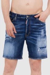 DSQUARED2 Jeansowe szorty męskie, Rozmiar 48. Niebieskie szorty Dsquared2, m, bez wzorów, z jeansu, marine. W wyprzedaży za 1,499.99 zł.