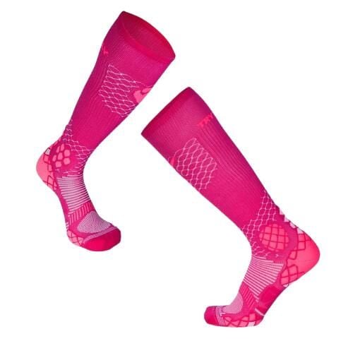 Długie skarpetki uciskowe podkolanówki różowe. Czerwone skarpety TRY TO FLY, bez wzorów. W wyprzedaży za 86.39 zł.