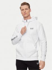 EA7 Emporio Armani Bluza 8NPM13 PJ05Z 1100 Biały Regular Fit. Białe bluzy EA7 Emporio Armani, m, bez wzorów, z bawełny, bez kaptura. Za 259.99 zł.