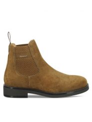 Gant Sztyblety 29653750 Khaki. Brązowe botki sznurowane GANT, bez wzorów, ze skóry, bez obcasa, bez zapięcia. Za 769.99 zł.