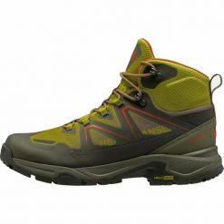 Buty trekkingowe męskie Helly Hansen Cascade Mid HT. Zielone buty trekkingowe Helly Hansen, bez wzorów, bez zapięcia. Za 419.99 zł.