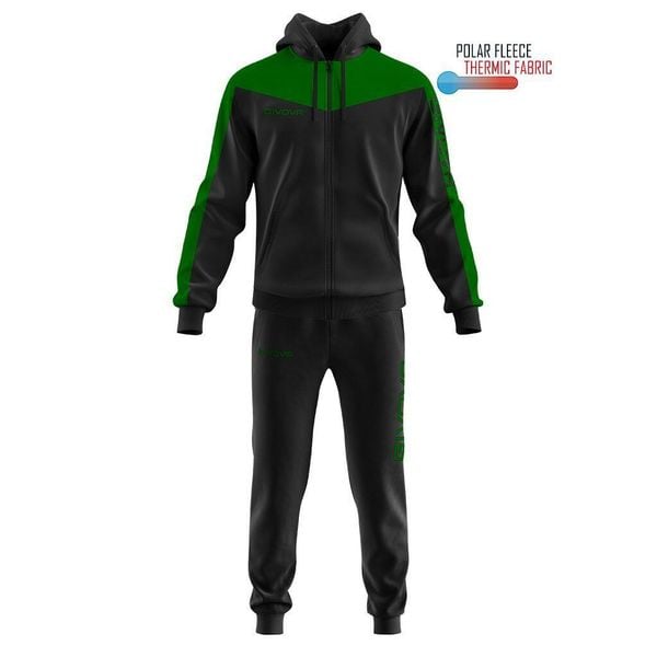 Givova Roma dres z kapturem - polar fleece. Czarne bluzy z polaru Givova, bez wzorów, z dresówki, z kapturem. Za 261.99 zł.