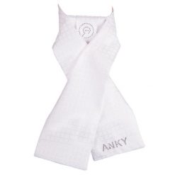 Krawat jeździecki ANKY Delux. Białe krawaty i muchy ANKY, bez wzorów, z materiału. Za 253.00 zł.