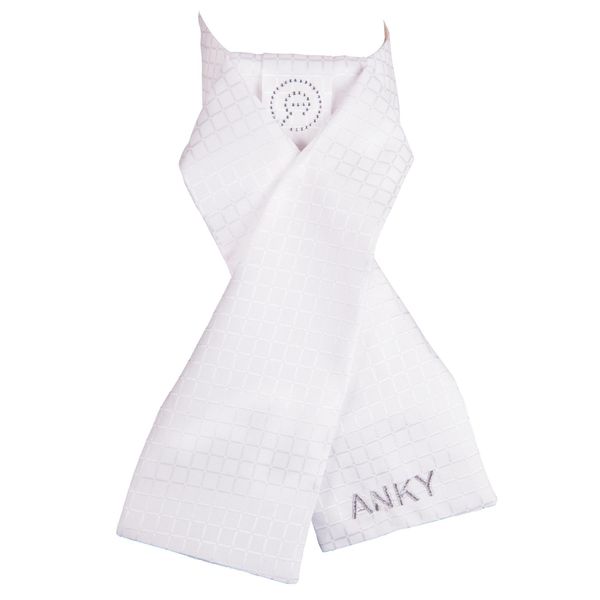 Krawat jeździecki ANKY Delux. Białe krawaty i muchy ANKY, bez wzorów, z materiału. Za 253.00 zł.