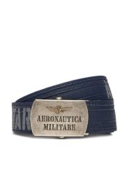 Aeronautica Militare Pasek Męski 252CI0317UCT03585 Granatowy. Niebieskie paski Aeronautica Militare, bez wzorów, z materiału. Za 429.99 zł.