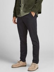 Jack&Jones Spodnie materiałowe Marco Dave 12174152 Czarny Slim Fit. Czarne spodnie materiałowe Jack&Jones, m, bez wzorów, z bawełny. Za 109.99 zł.