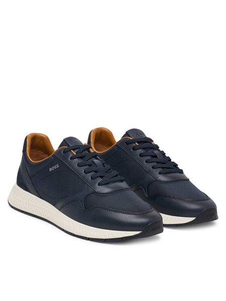 BOSS Sneakersy Titanium 50568757 Granatowy. Niebieskie buty sportowe casual Boss, bez wzorów, z materiału, bez zapięcia. Za 879.99 zł.