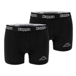Bokserki Męskie Z Logo (zestaw 2 Sztuk). Czarne bokserki Kappa, m, bez wzorów. Za 59.99 zł.