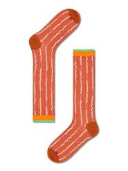 Happy Socks Skarpety "Eliza" w kolorze jasnoróżowo-pomarańczowym rozmiar: 35-38. Pomarańczowe skarpety Happy Socks, bez wzorów, prążkowane. Za 39.45 zł.