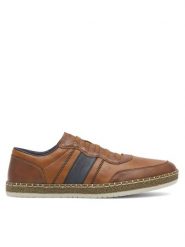 Rieker Półbuty B5257-25 Brązowy. Brązowe eleganckie półbuty Rieker, bez wzorów, ze skóry, bez obcasa, bez zapięcia. Za 359.99 zł.