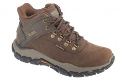 Buty zimowe męskie, Santoro - Relic. Brązowe buty turystyczne Skechers, na zimę, bez wzorów, z materiału, bez zapięcia, trekkingowe. Za 549.99 zł.