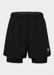 Męskie Spodenki treningowe PITBULL sportowe Performance Pro+Mesh SPORT. Czarne krótkie spodenki sportowe PITBULL, l, bez wzorów, z bawełny. Za 159.00 zł.