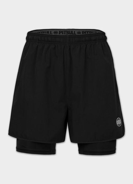 Męskie Spodenki treningowe PITBULL sportowe Performance Pro+Mesh SPORT. Czarne krótkie spodenki sportowe PITBULL, l, bez wzorów, z bawełny. Za 159.00 zł.