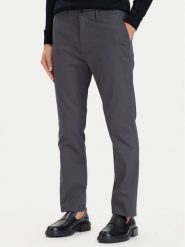 Calvin Klein Chinosy LV04LD613G Szary ciemny Slim Fit. Szare eleganckie spodnie CALVIN KLEIN, m, z bawełny. Za 409.99 zł.