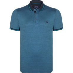 Koszulka polo w kolorze morskim. Niebieskie koszulki polo Giorgio Di Mare, m, bez wzorów, bez kołnierzyka, bez ramiączek. W wyprzedaży za 107.95 zł.