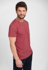 T-shirt z kieszonką T-MEIL. Czerwone t-shirty Volcano, l, bez wzorów, z bawełny, bez kołnierzyka, bez ramiączek. Za 69.99 zł.
