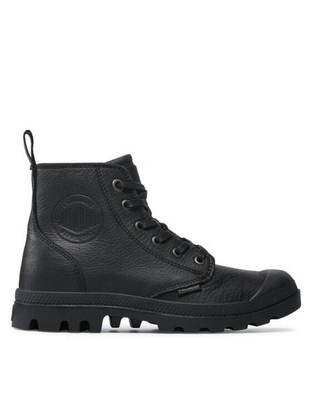 Palladium Trapery Pampa Zip Lth Ess 76888-008-M Czarny. Czarne trapery Palladium, ze skóry, bez zapięcia. Za 399.99 zł.