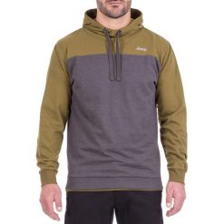 Bluza w kolorze zielono-szarym. Bluzy z kapturem marki Jeep, m, z kapturem. W wyprzedaży za 129.95 zł.