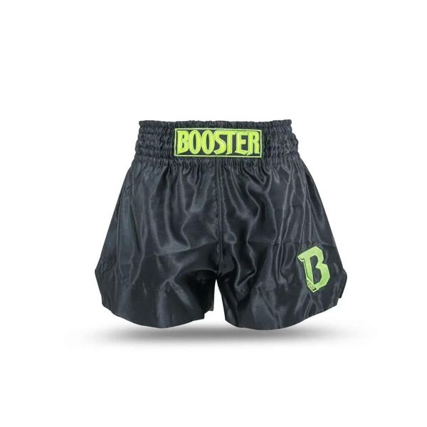 Szorty do boksu tajskiego Booster Fight Gear TBT Core 1. Czarne krótkie spodenki sportowe BOOSTER FIGHT GEAR, s, z aplikacjami. Za 224.00 zł.