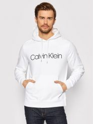 Calvin Klein Bluza Logo K10K104060 Biały Regular Fit. Białe bluzy CALVIN KLEIN, m, bez wzorów, z bawełny, bez kaptura. Za 229.99 zł.