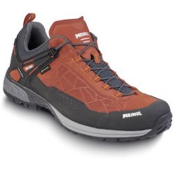 Buty trekkingowe męskie MEINDL Top Trail GTX, z membraną Gore-Tex. Czerwone buty trekkingowe MEINDL, bez wzorów, z gore-texu, bez zapięcia, trekkingowe, gore-tex. Za 734.99 zł.