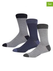 LEE Underwear Skarpety (3 pary) "Carey" w kolorze szarym i niebieskim rozmiar: 43-46. Niebieskie skarpety LEE Underwear, bez wzorów. Za 30.71 zł.