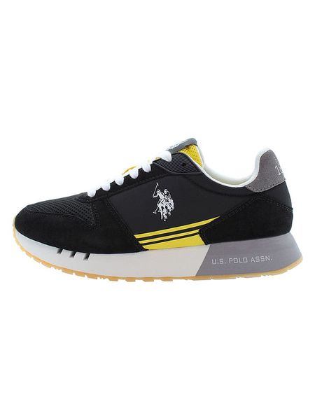 U.S. Polo Assn. Sneakersy w kolorze czarno-żółtym rozmiar: 40. Czarne buty sportowe casual U.S. Polo Assn., bez wzorów, z materiału, bez zapięcia. Za 188.40 zł.