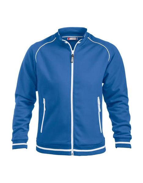Clique Craig kurtka unisex z dzianiny strukturalnej, szczotkowane wnętrze. Niebieskie kurtki CLIQUE, s, bez wzorów, z bawełny, bez kaptura. Za 292.85 zł.