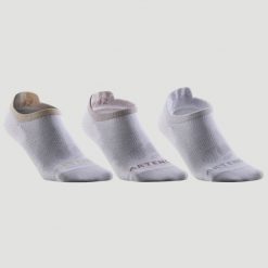 Skarpety sportowe do tenisa Artengo RS160 Lowedge 3 pary. Białe skarpetki sportowe ARTENGO, bez wzorów, z bawełny. Za 29.99 zł.