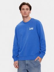 Lee Bluza Wobbly L81MFWA13 112330665 Niebieski Regular Fit. Niebieskie bluzy Lee, l, bez wzorów, z bawełny, bez kaptura. Za 149.99 zł.