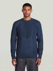 G-Star Sweter w kolorze niebieskim rozmiar: M. Niebieskie swetry nierozpinane G-Star, m, bez wzorów, z bawełny, bez kołnierzyka, bez ramiączek. Za 188.85 zł.