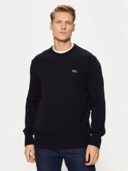 Lacoste Sweter AH2916 Granatowy Regular Fit. Niebieskie swetry rozpinane LACOSTE, m, bez wzorów, z wełny, bez kołnierzyka, bez ramiączek. Za 679.99 zł.