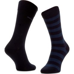 Zestaw 2 par wysokich skarpet męskich BOSS - Twopack Block Stripe 50310459 Dark Blue 401. Skarpety marki Boss. Za 79.00 zł.