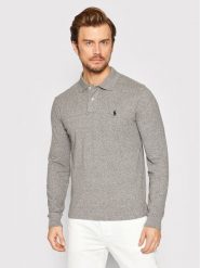 Polo Ralph Lauren Polo 710681126003 Szary Slim Fit. Szare koszulki polo Polo Ralph Lauren, m, bez wzorów, z bawełny, bez kołnierzyka, bez ramiączek. Za 409.99 zł.