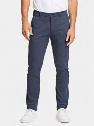 Lindbergh Chinosy 30-005044 Granatowy Slim Fit. Niebieskie eleganckie spodnie Lindbergh, m, z bawełny. Za 189.99 zł.
