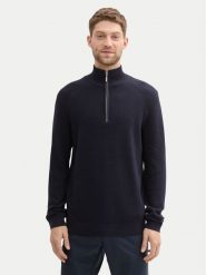Tom Tailor Sweter 1042454 Granatowy Regular Fit. Niebieskie swetry rozpinane Tom Tailor, m, bez wzorów, z bawełny, bez kołnierzyka, bez ramiączek. Za 69.99 zł.