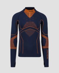Longsleeve termoaktywny z zamkiem męski X-Bionic Energy Accumulator Light Shirt. Niebieskie bielizna termoaktywna X BIONIC, na zimę, l, bez wzorów, z materiału, bez ramiączek, narciarskie. Za 745.80 zł.