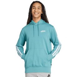 Bluza męska adidas Color Script. Niebieskie bluzy z kapturem Adidas, m, bez wzorów, z bawełny, z kapturem. Za 200.99 zł.