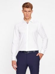 Hugo Koszula Koey 50500210 Biały Slim Fit. Białe koszule Hugo, m, bez wzorów, z bawełny, bez kołnierzyka, bez ramiączek. Za 449.99 zł.