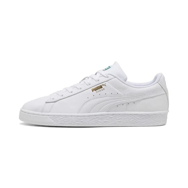 Recyklingowe Skórzane Trampki Puma Suede. Białe trampki Puma, m, bez wzorów, bez zapięcia. Za 478.10 zł.